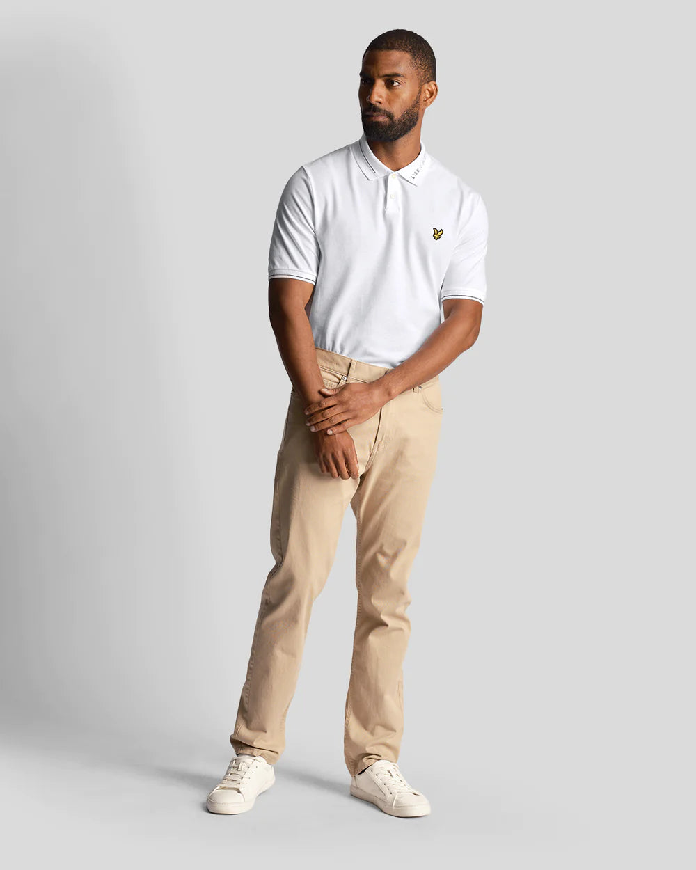 Lyle & Scott - Branded Ringer Polo Shirt White