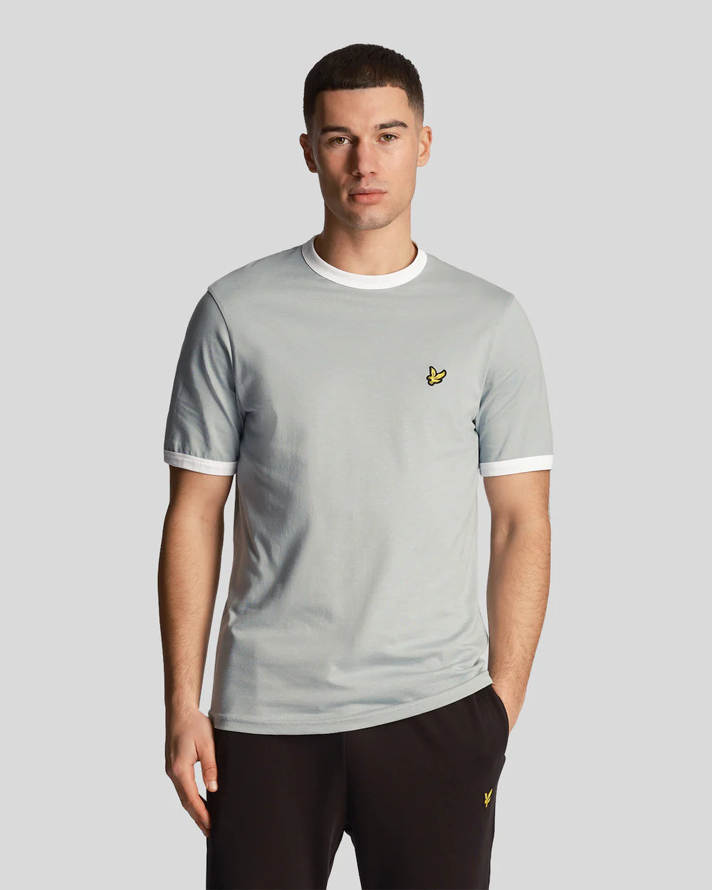 Lyle & Scott - Ringer T-Shirt Slate Blue / White