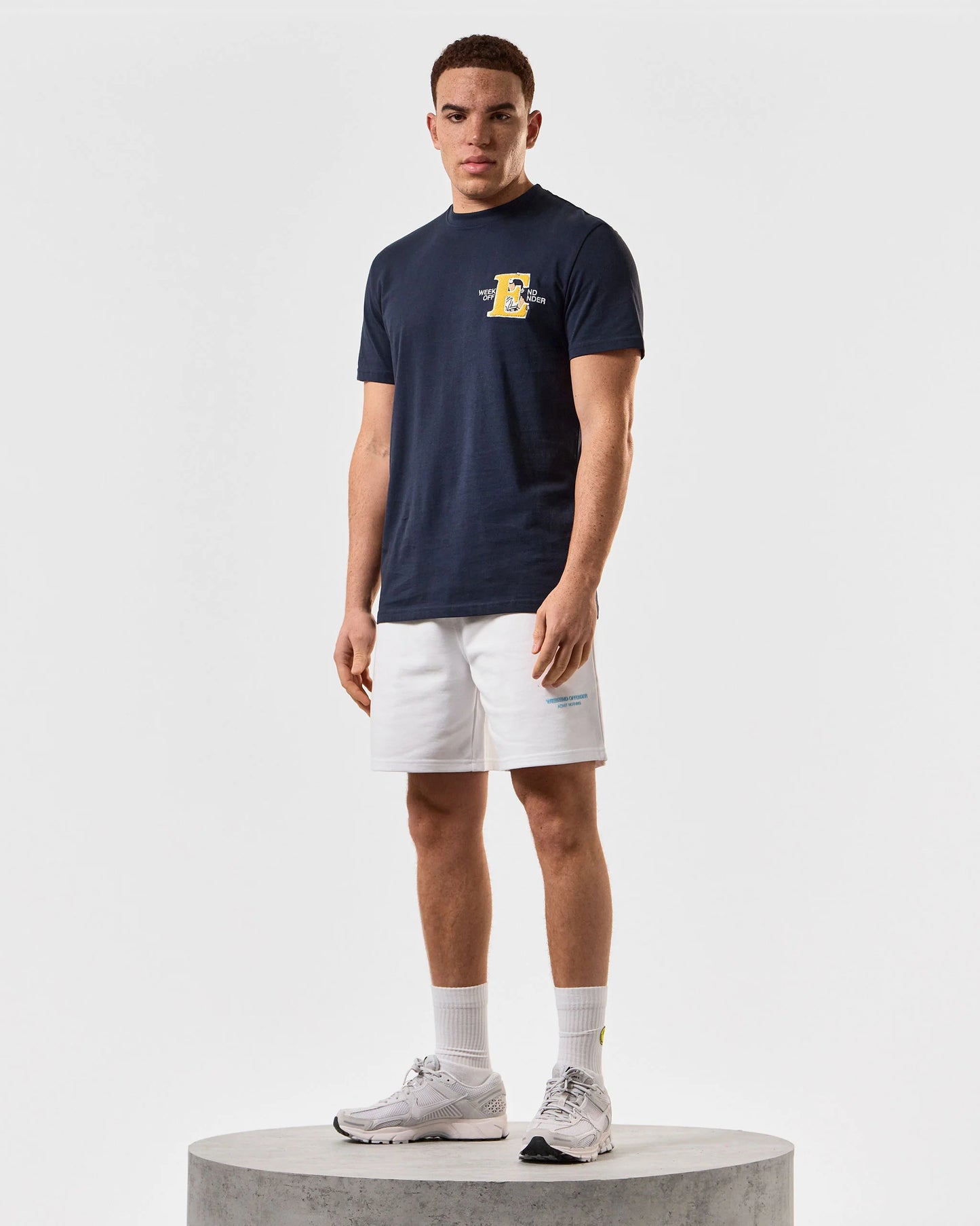 Weekend Offender - Mytros Jogger Short White / Saltwater Blue