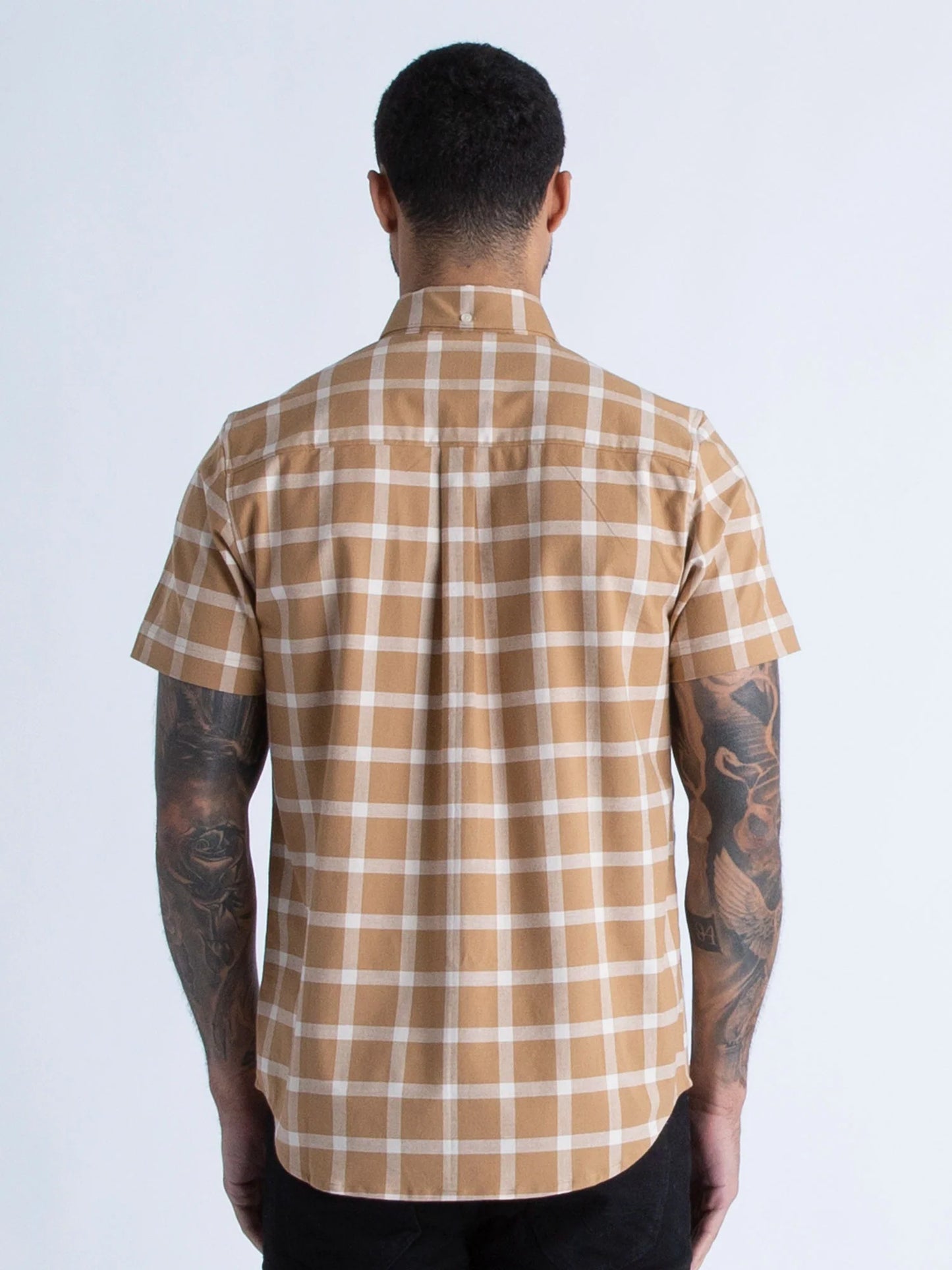 Luke 1977 - Cambridge S/S Shirt Caramel / Ecru