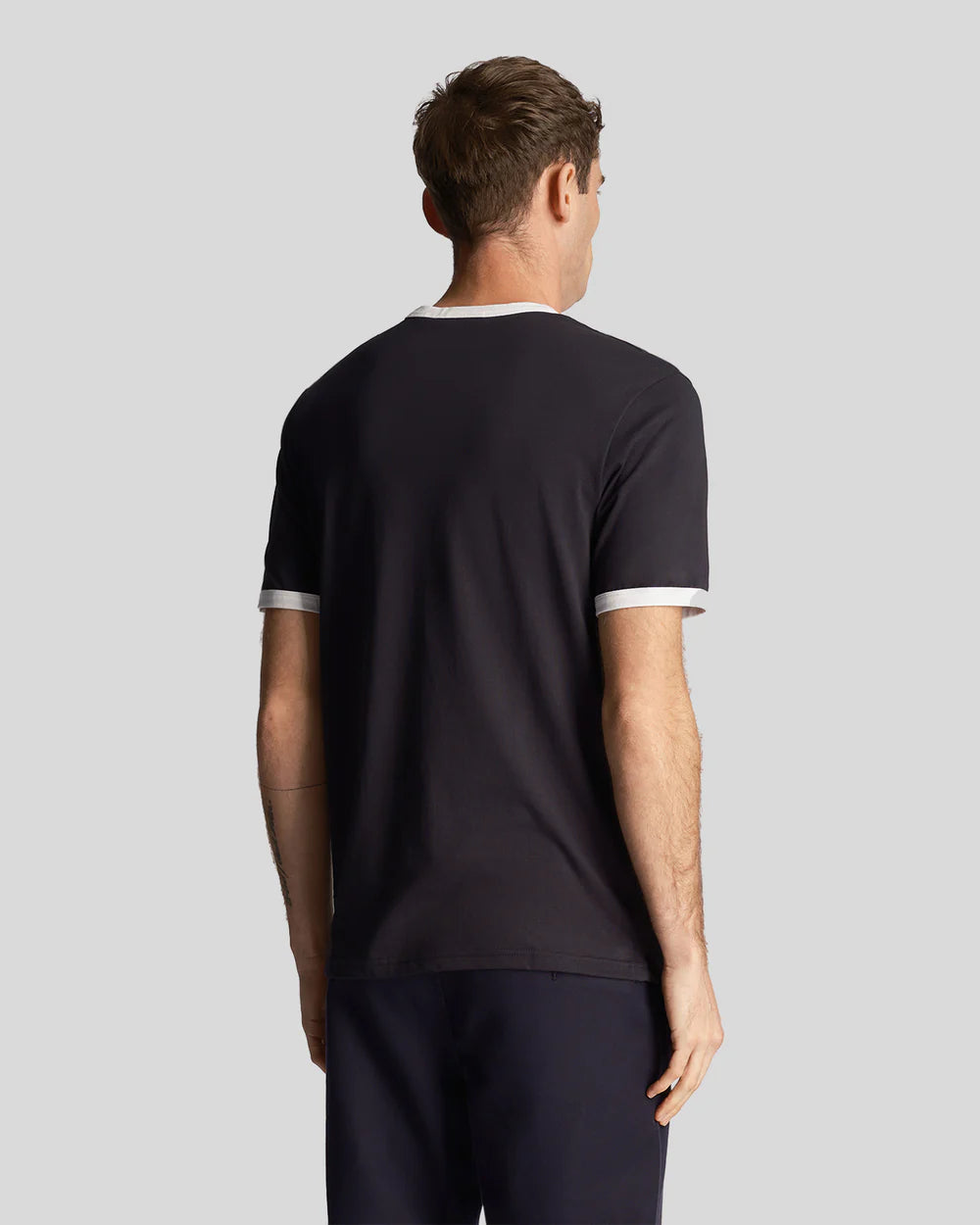 Lyle & Scott - Tonal Ringer T-Shirt Navy / White