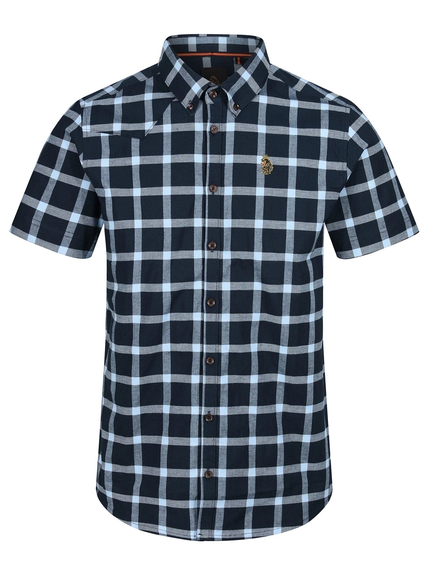 Luke 1977 - Cambridge S/S Shirt Dark Navy / Sky