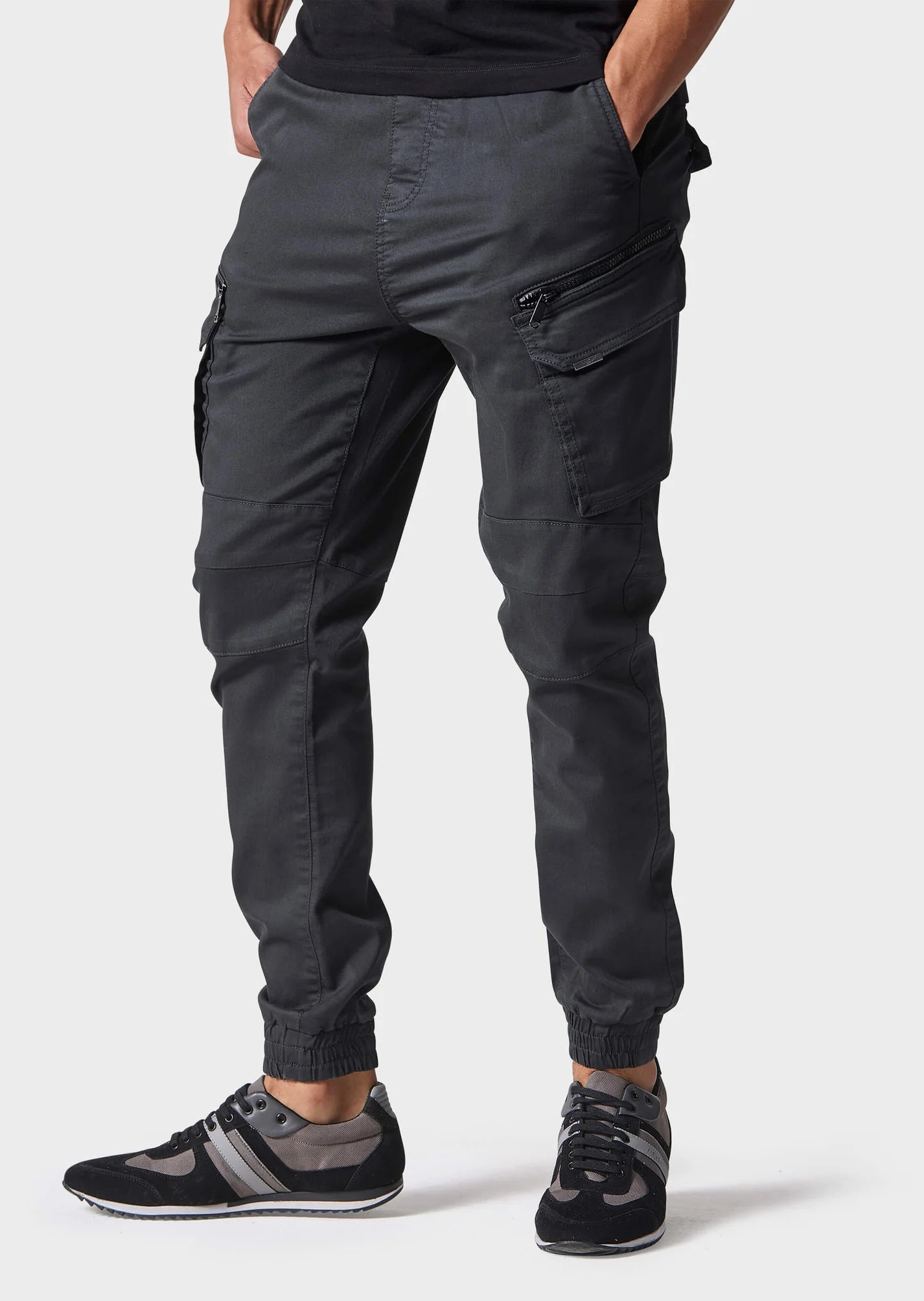 Police - Bonetti Slim Fit Charcoal Cargo