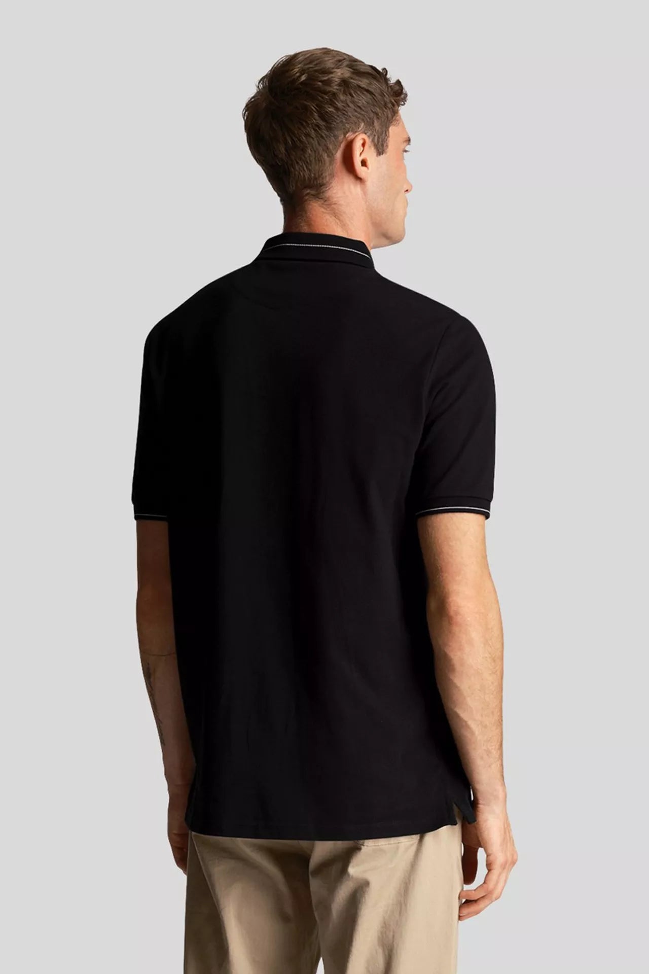 Lyle & Scott - Branded Ringer Polo Shirt Black