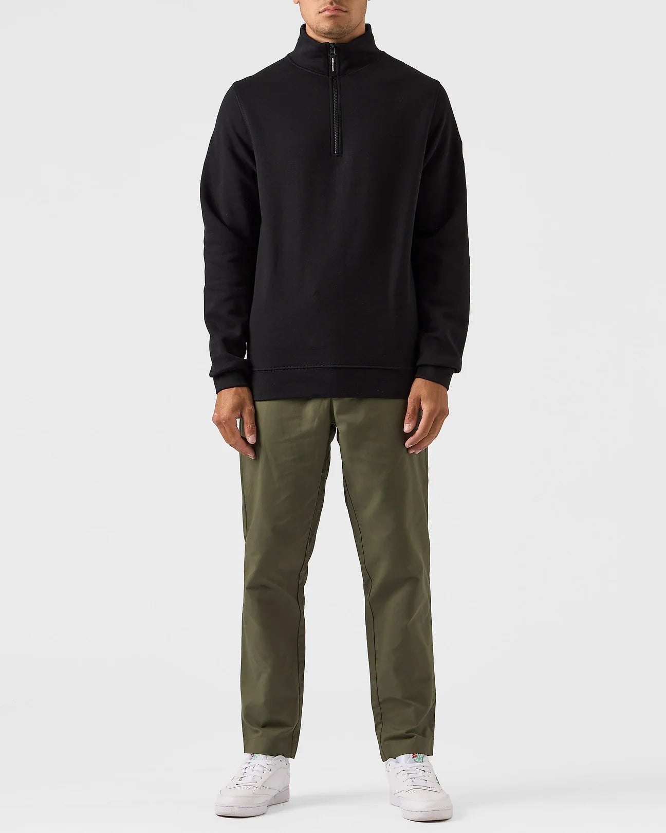 Weekend Offender - Kravitz 1/4 Zip Jumper Black
