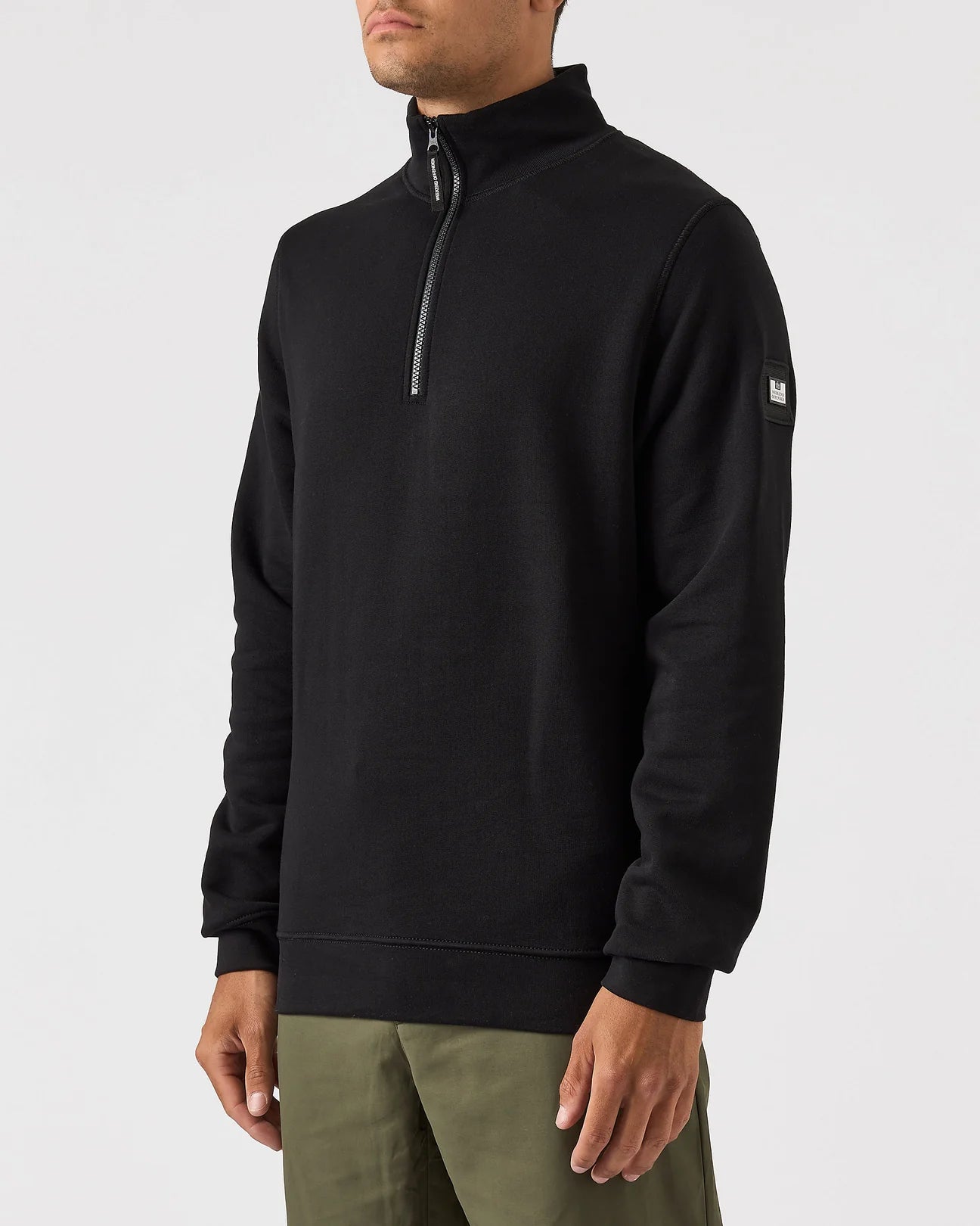 Weekend Offender - Kravitz 1/4 Zip Jumper Black