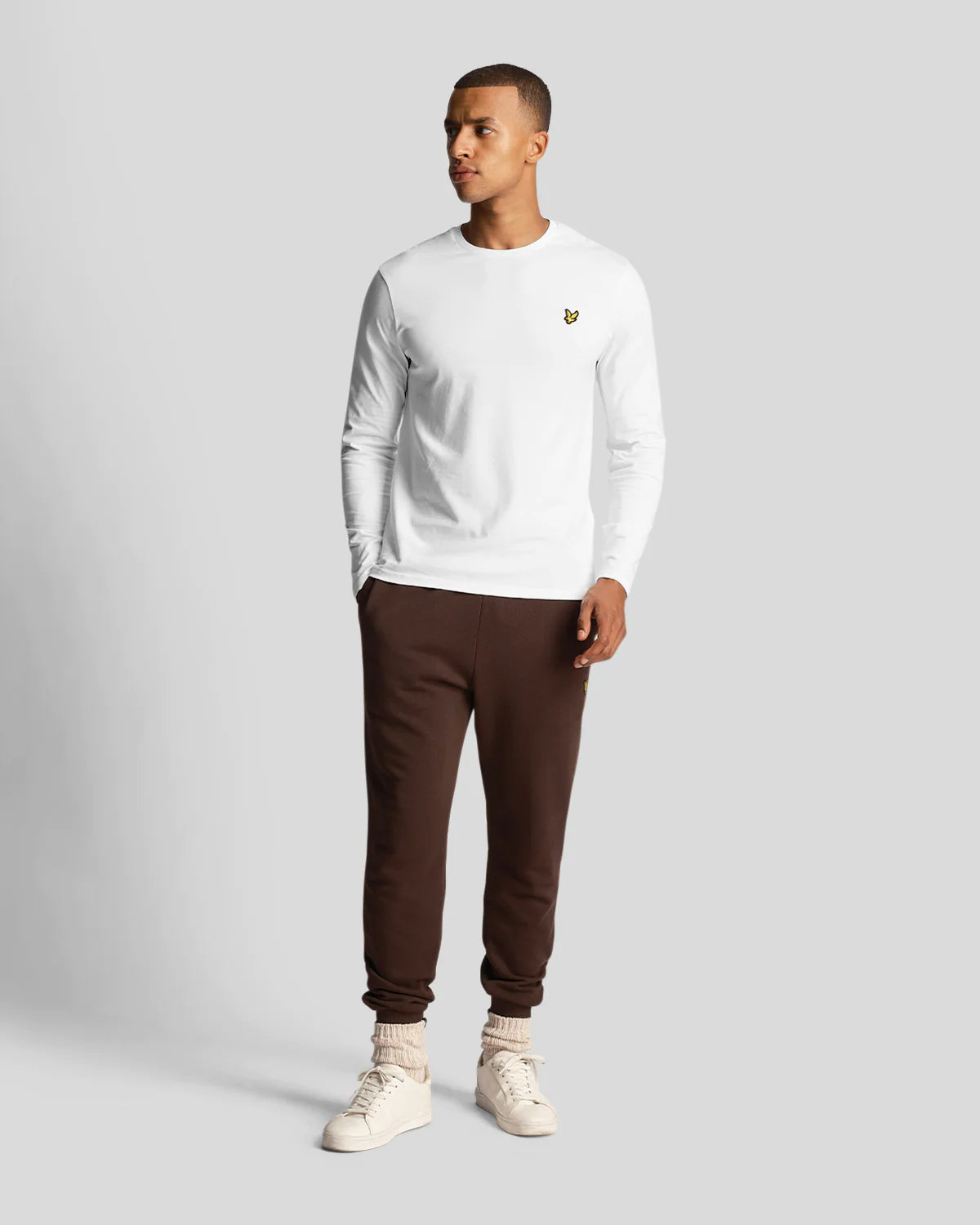 Lyle & Scott - Plain Long Sleeve T-Shirt White