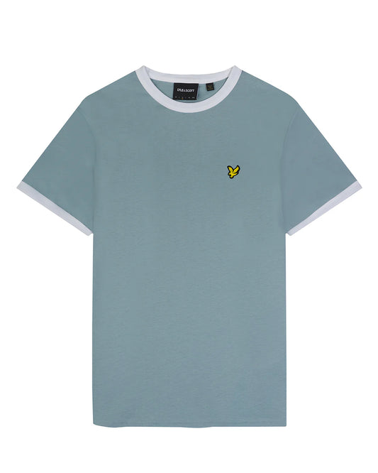 Lyle & Scott - Ringer T-Shirt Slate Blue / White