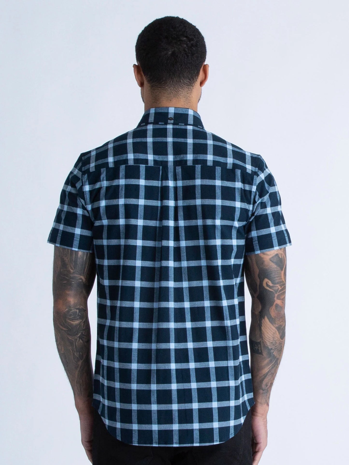 Luke 1977 - Cambridge S/S Shirt Dark Navy / Sky