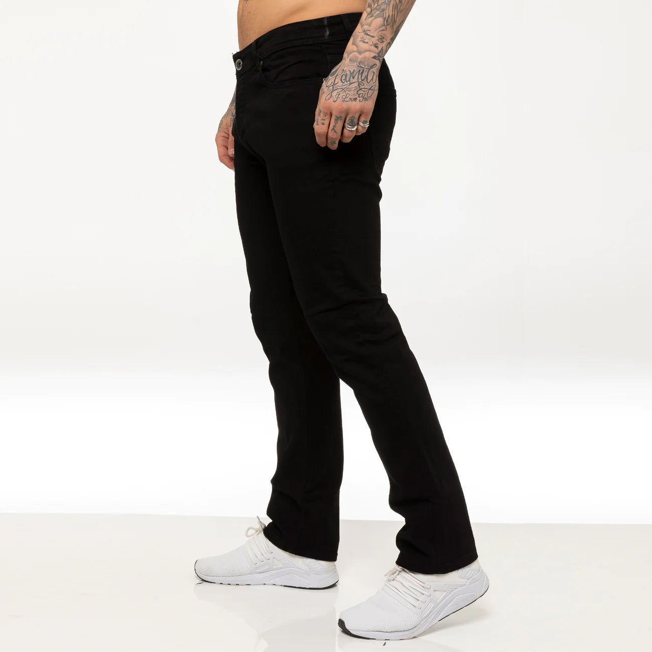 Enzo - EZ359 Black Regular Straight Fit Jean