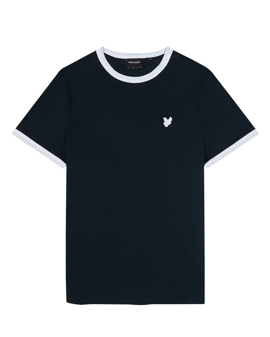 Lyle & Scott - Tonal Ringer T-Shirt Navy / White