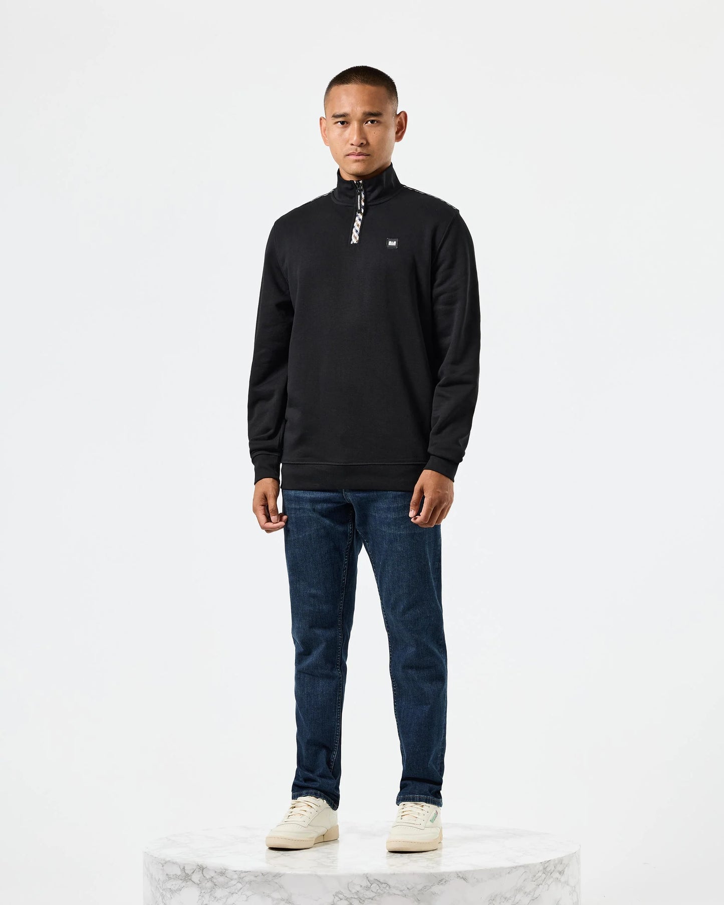 Weekend Offender - Matisa 1/4 Zip Jumper Black