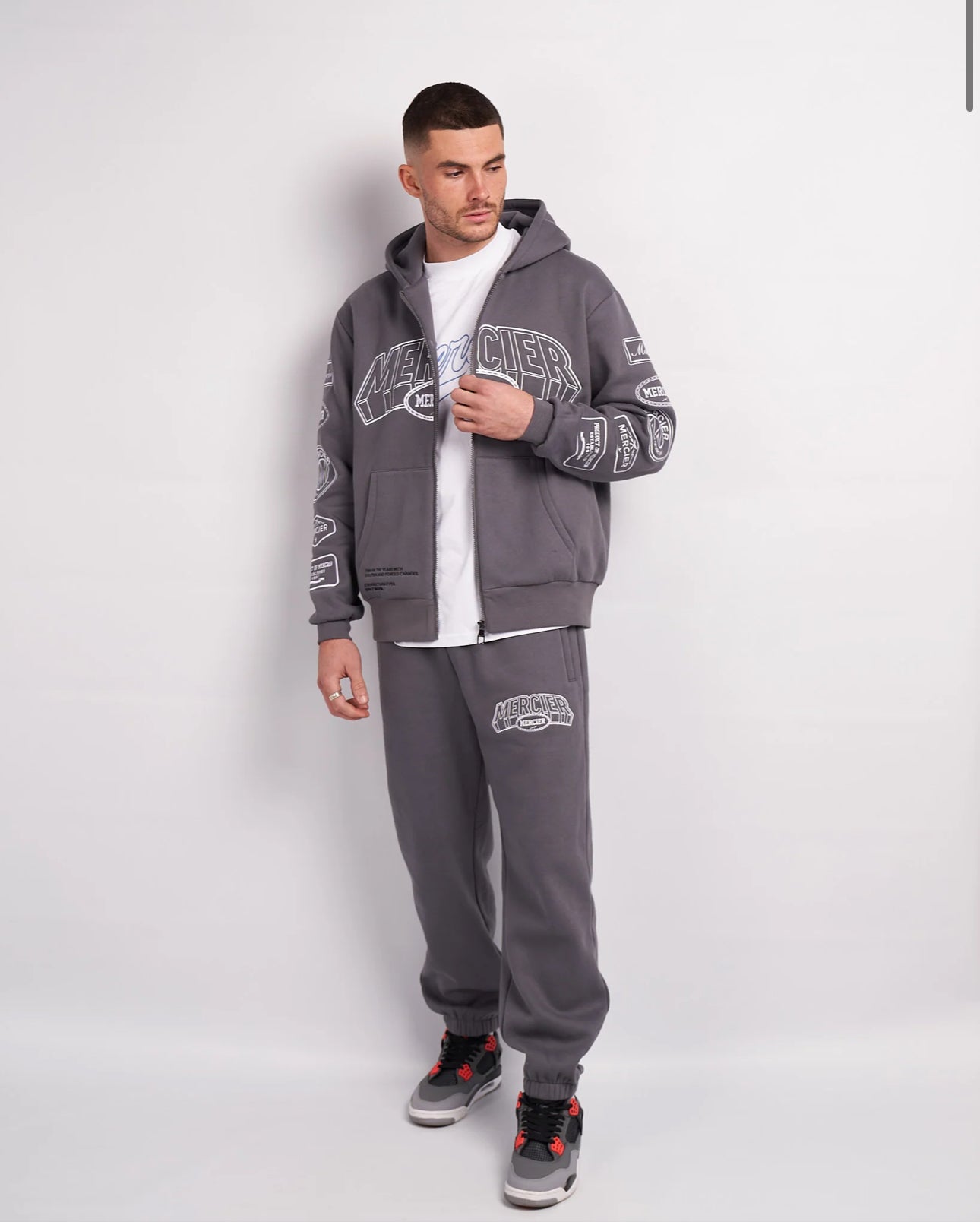 Mercier Steel Grey White Compton Joggers