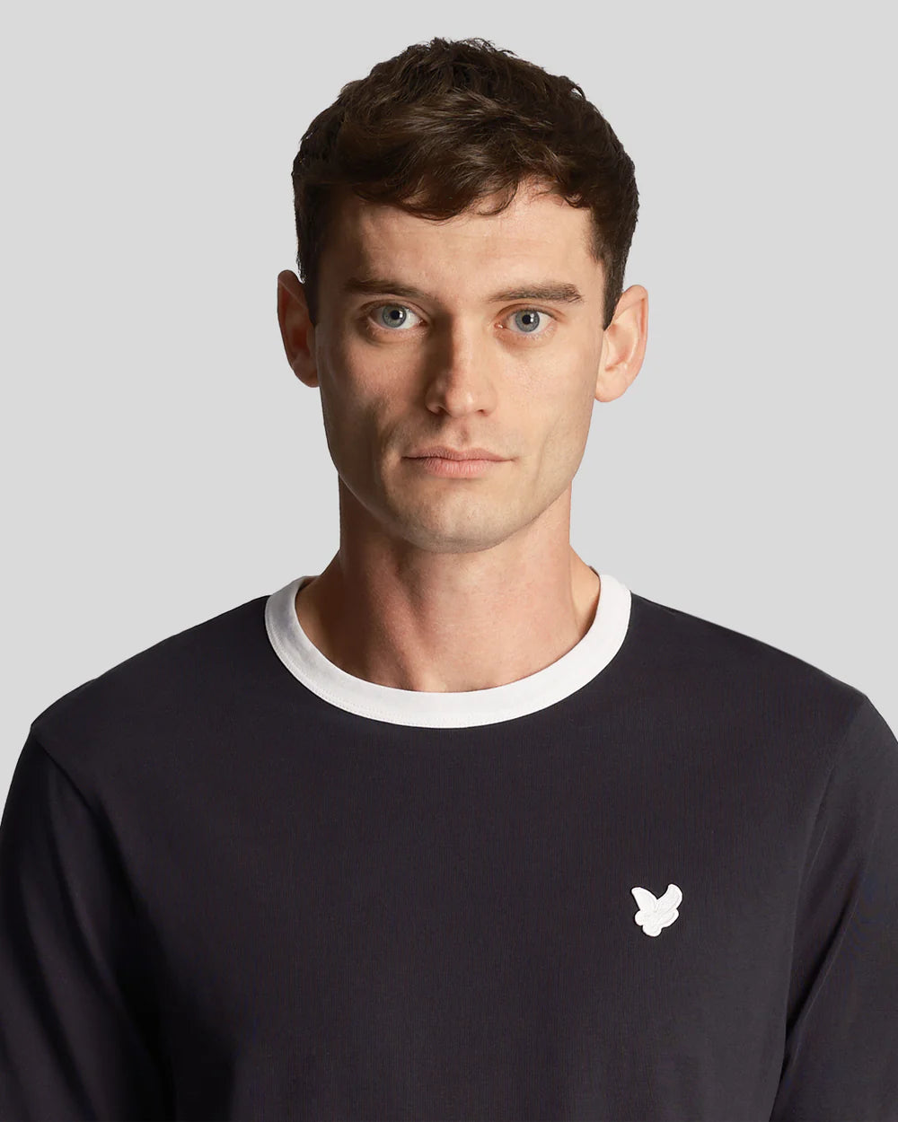Lyle & Scott - Tonal Ringer T-Shirt Navy / White