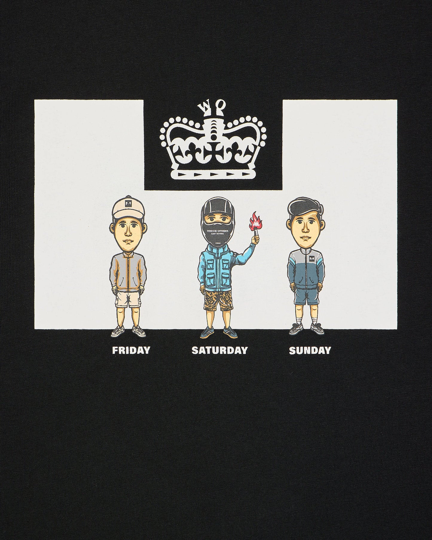 Weekend Offender - Seventy-Two Graphic T-Shirt Black
