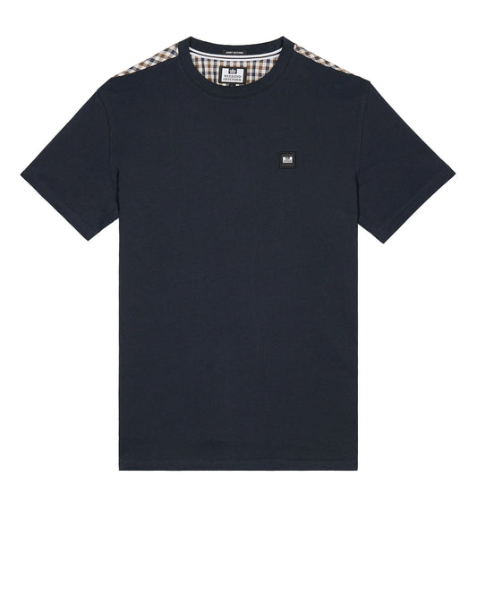 Weekend Offender - Diaz T-Shirt Navy Housecheck