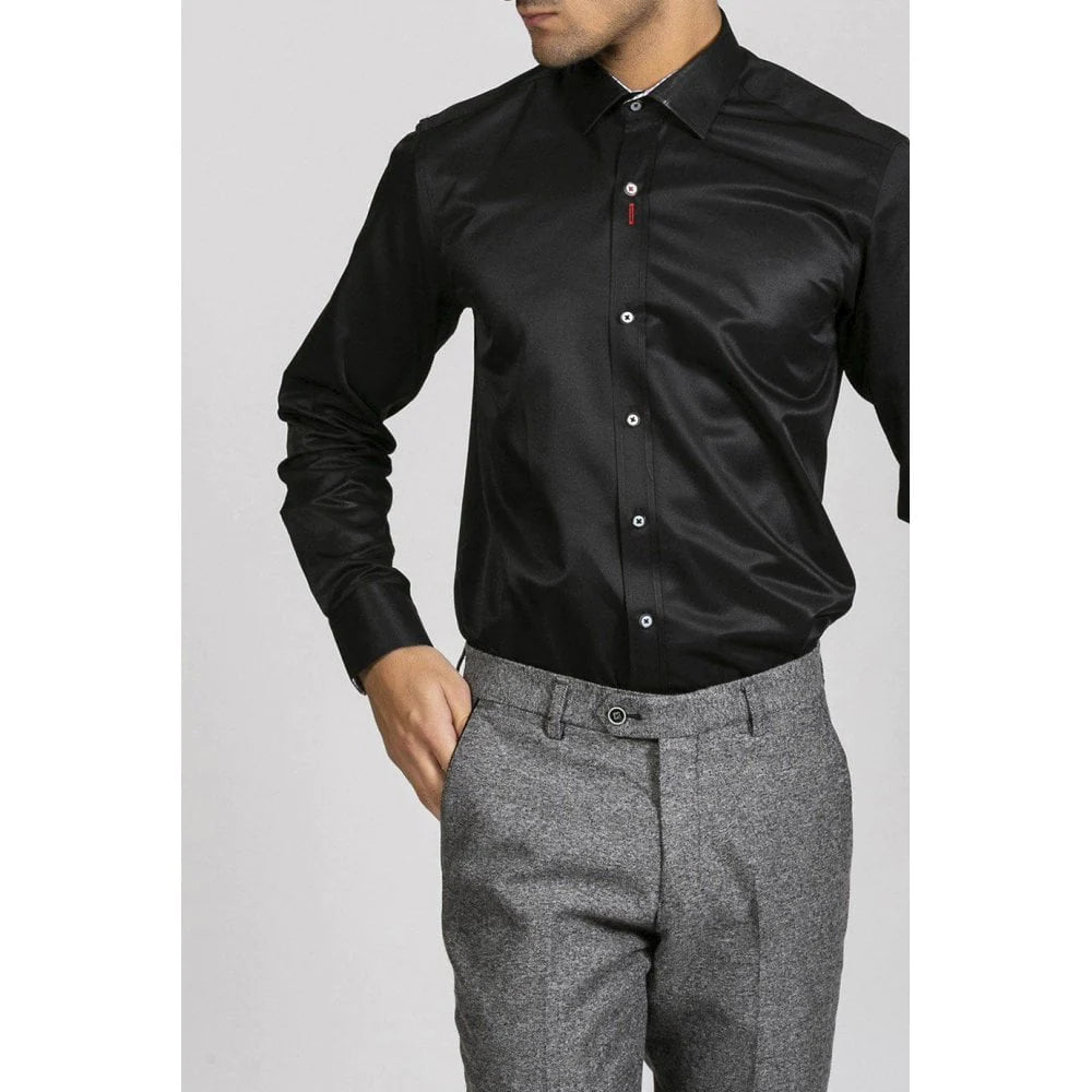 Marc Darcy - Alfie Long Sleeve Shirt Black