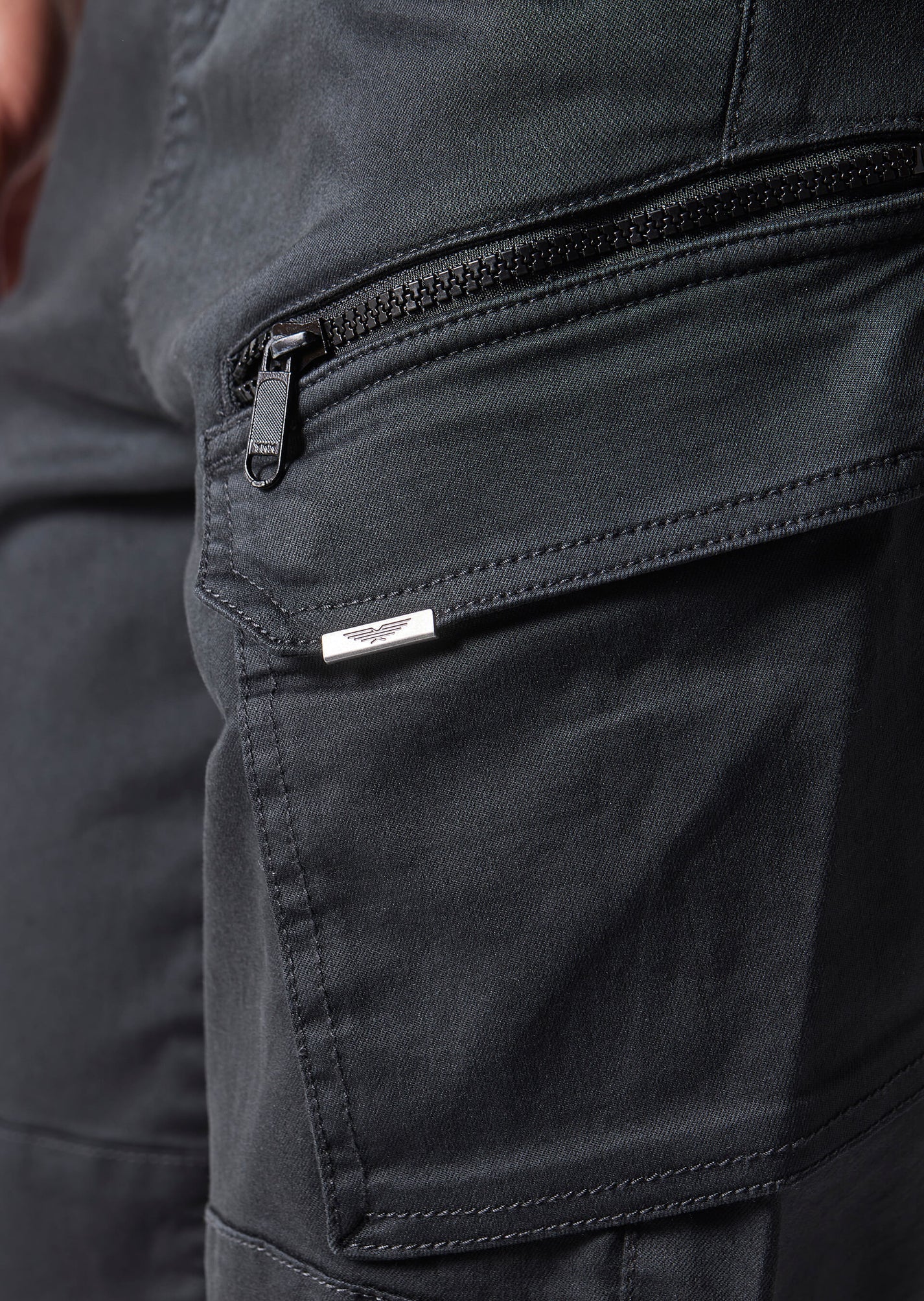 Police - Bonetti Slim Fit Charcoal Cargo