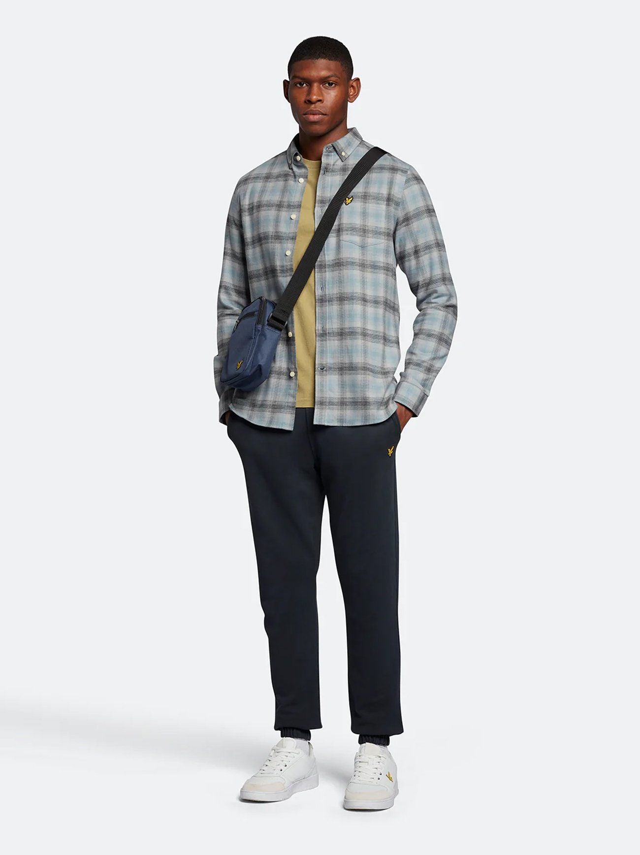 Lyle & Scott - Button Down Check Shirt Cool Grey
