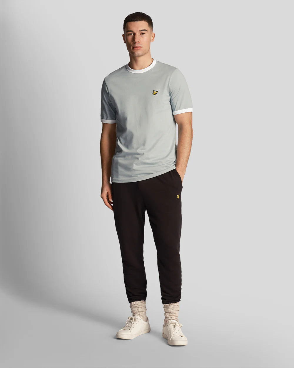 Lyle & Scott - Ringer T-Shirt Slate Blue / White