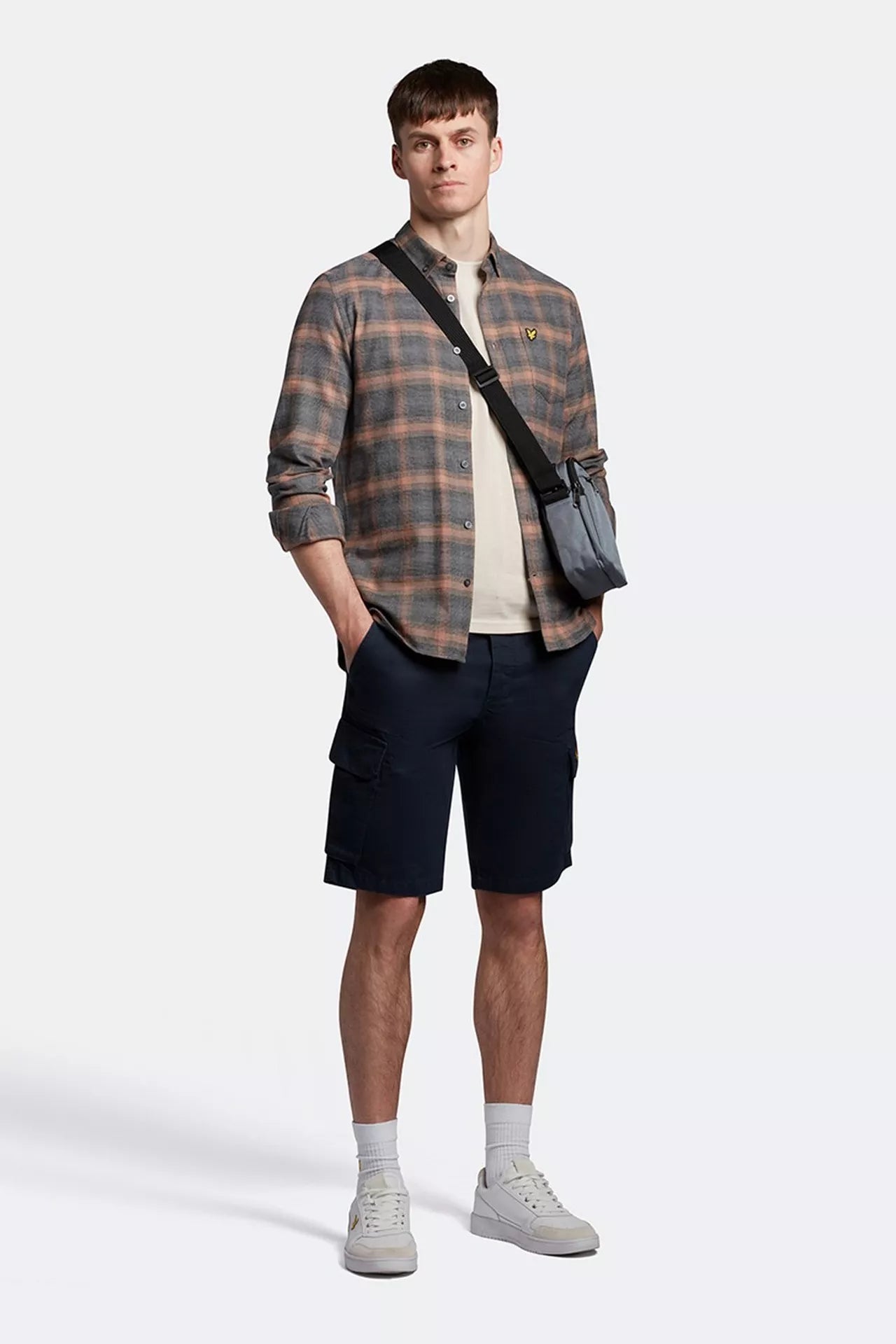Lyle & Scott - Button Down Check Shirt Jet Black
