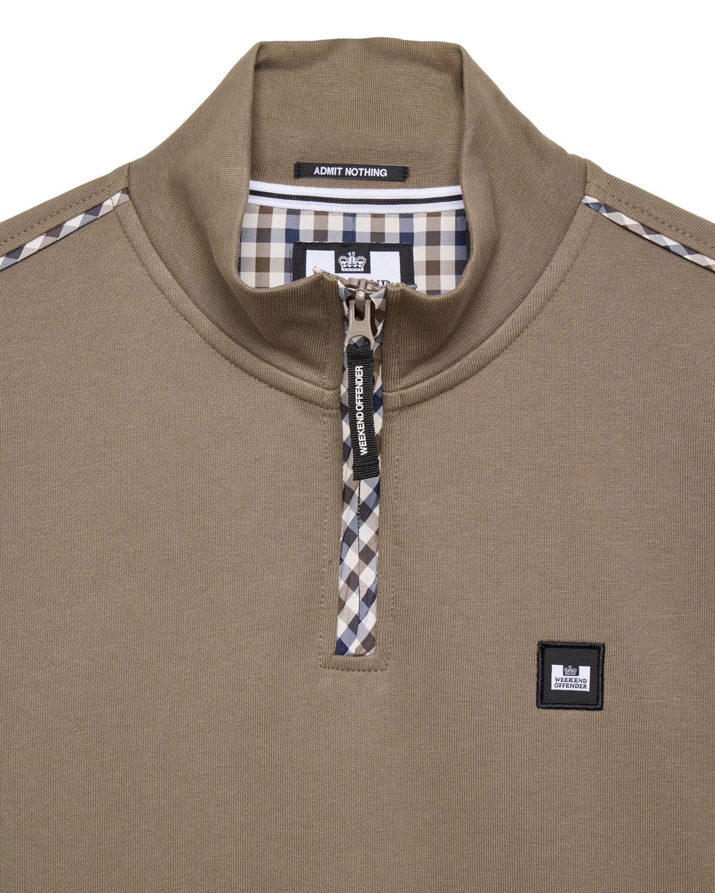 Weekend Offender - Matisa 1/4 Zip Jumper Mocha Brown
