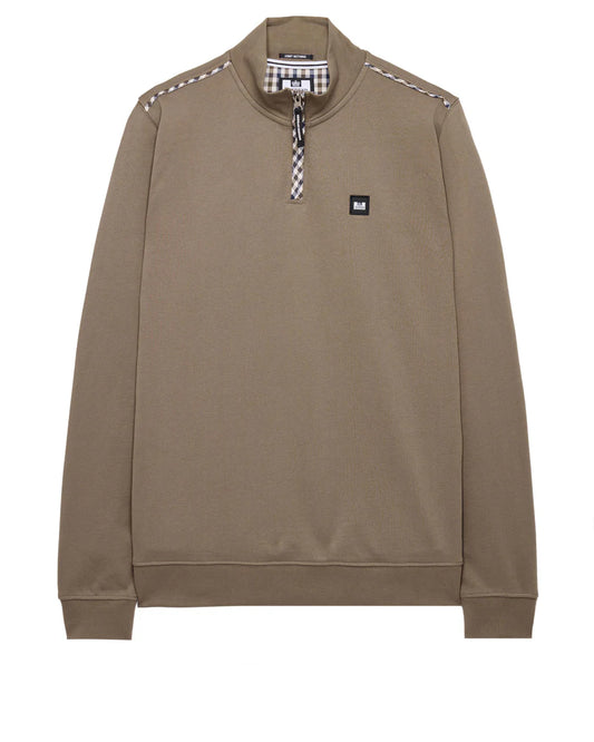 Weekend Offender - Matisa 1/4 Zip Jumper Mocha Brown
