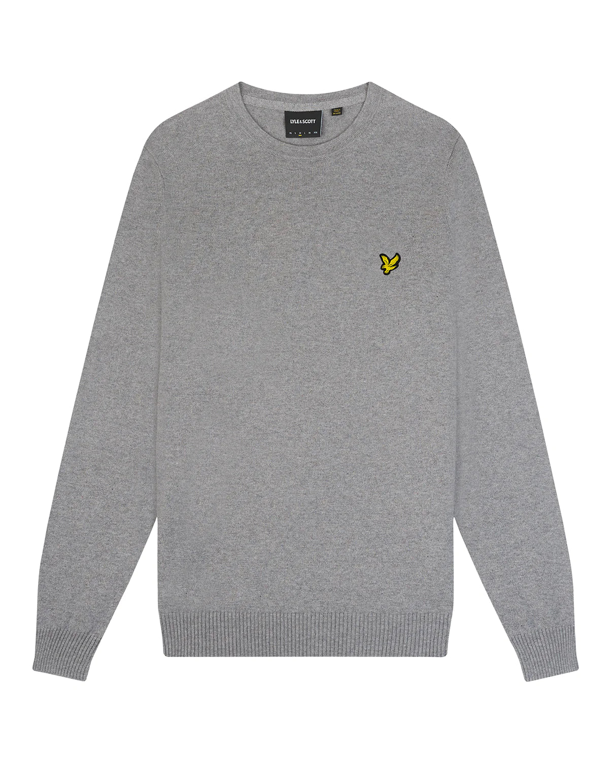 Lyle & Scott - Cotton Merino Jumper Mid Grey Marl