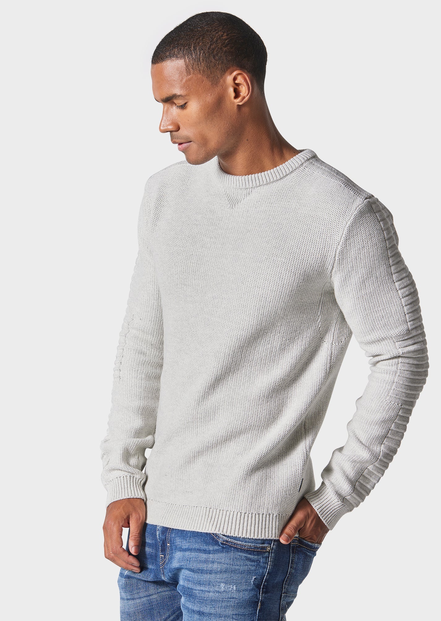 Police - Lapis Ecru Knitted Jumper