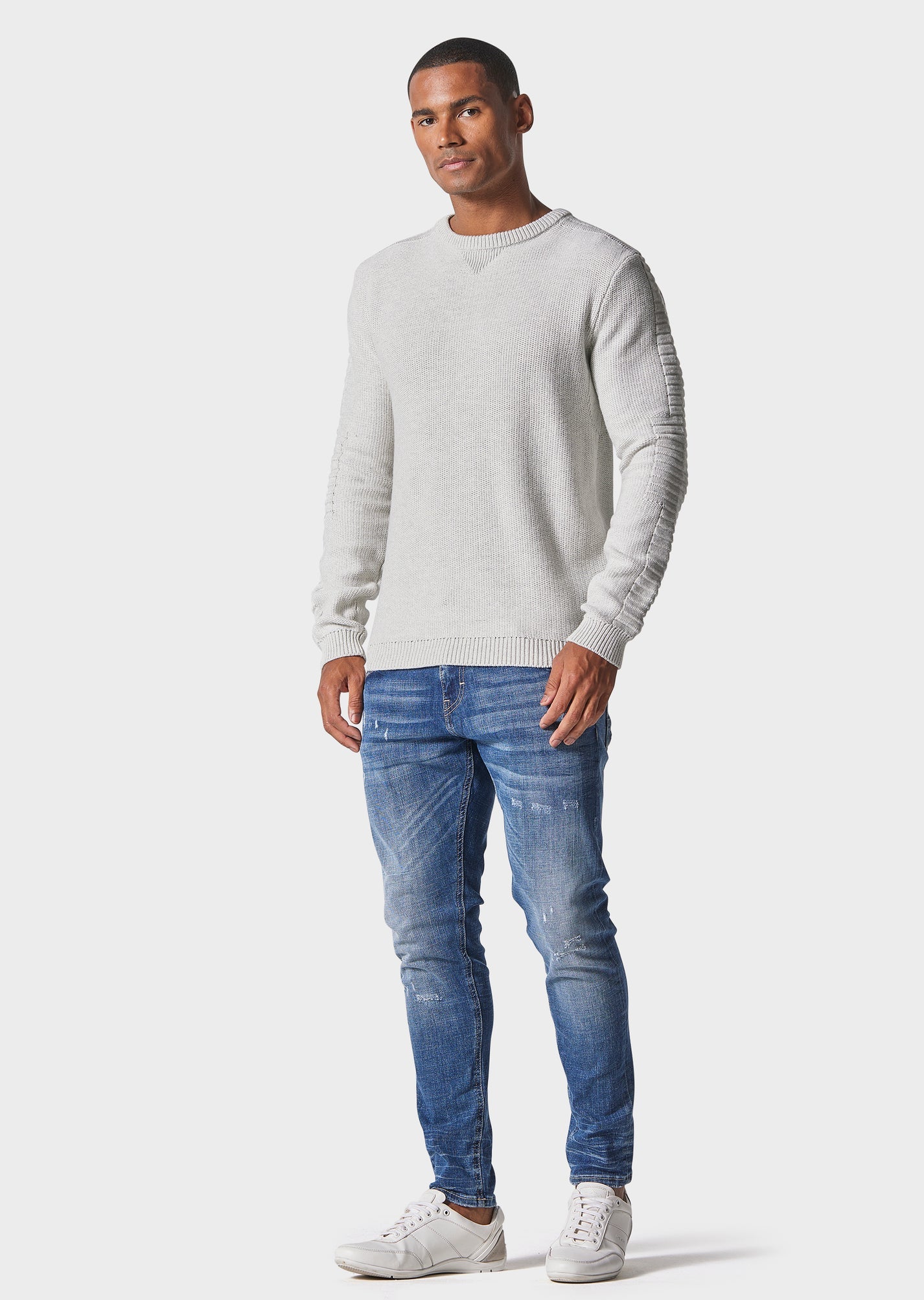 Police - Lapis Ecru Knitted Jumper