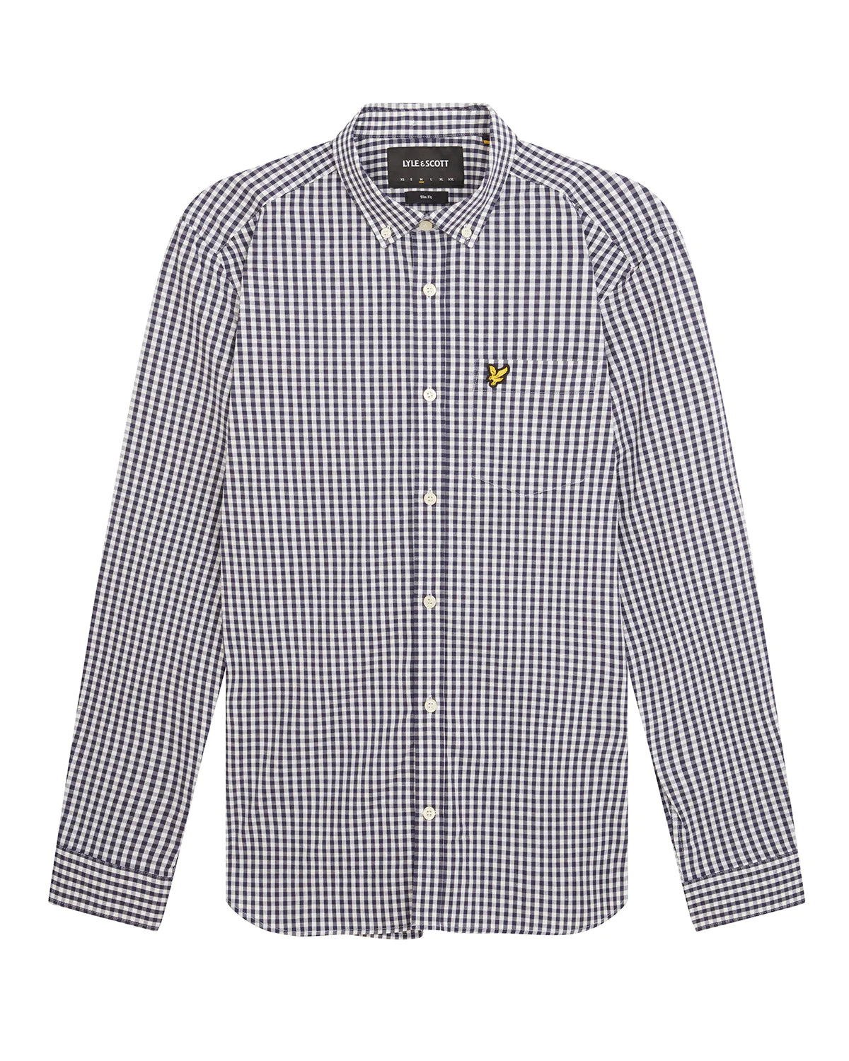 Lyle & Scott - L/S Gingham Shirt Navy / White