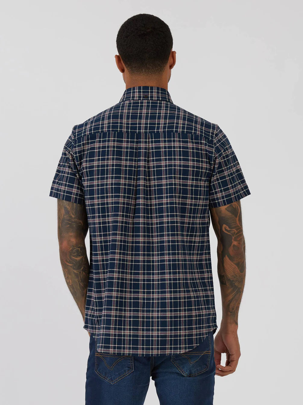 Luke 1977 - Cambridge S/S Shirt Dark Navy Mix