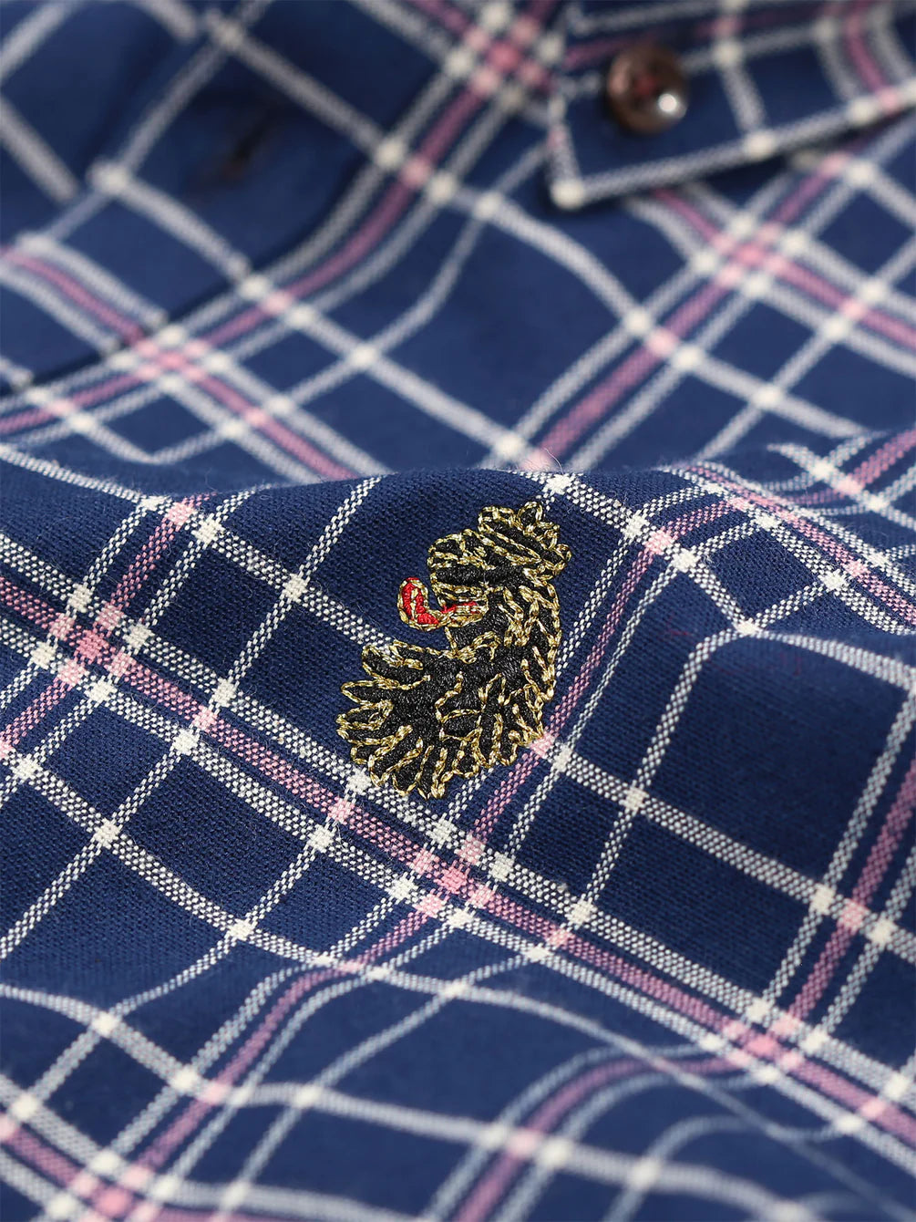 Luke 1977 - Cambridge S/S Shirt Dark Navy Mix