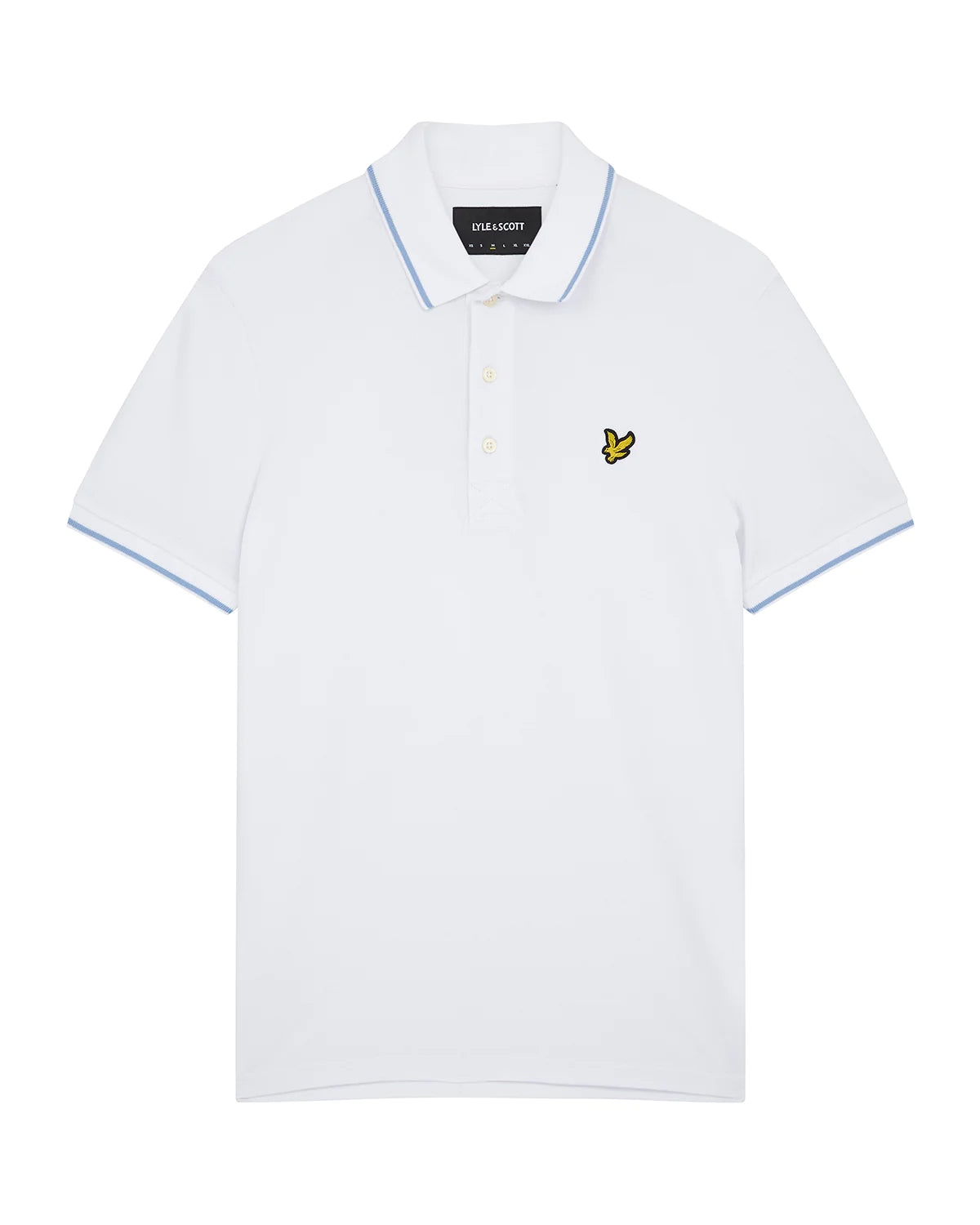 Lyle & Scott - Tipped Polo Shirt White / Light Blue