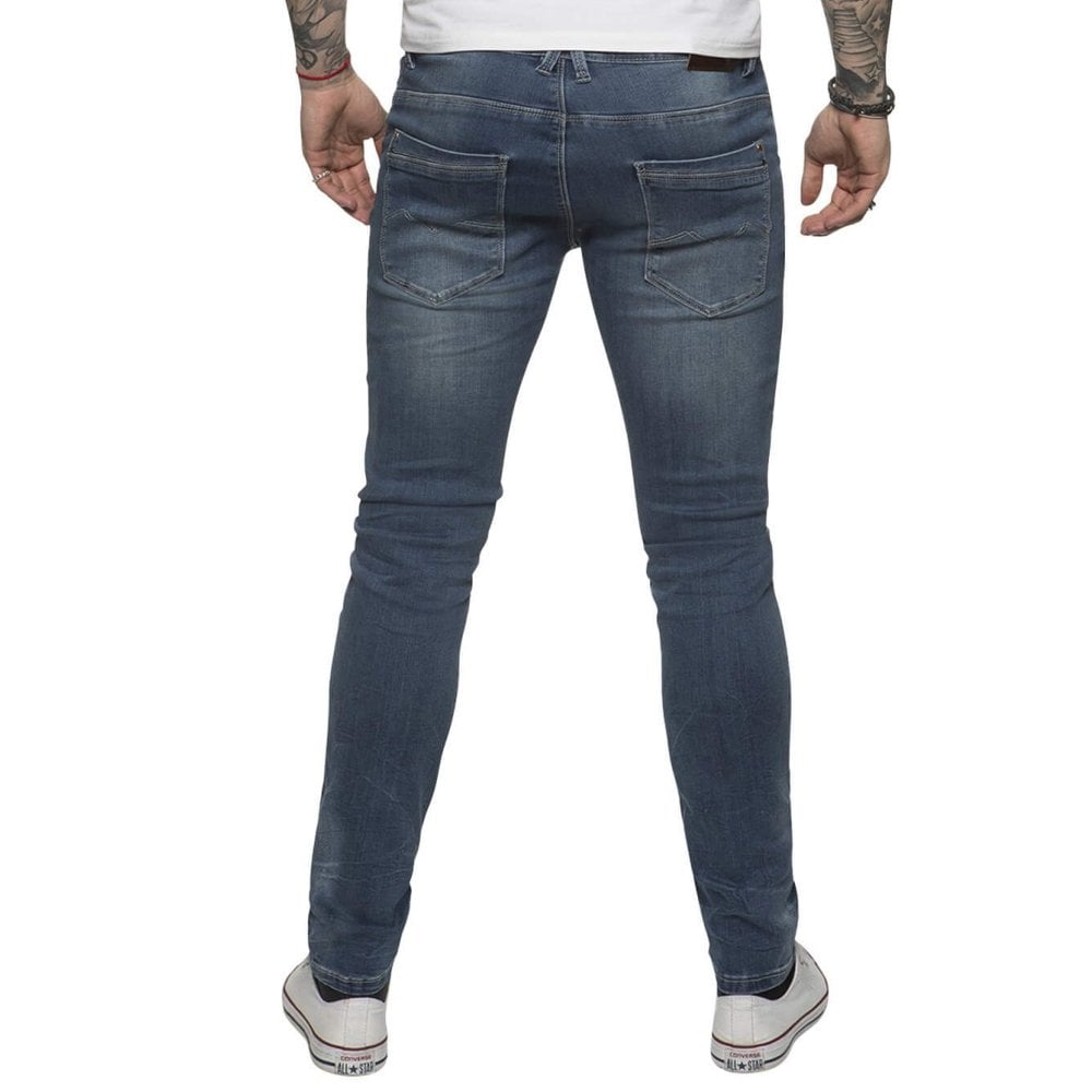 Enzo - EM580 Light Stonewash Slim Fit Stretch Jean
